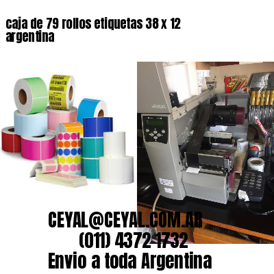 caja de 79 rollos etiquetas 38 x 12 argentina