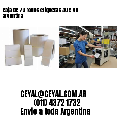 caja de 79 rollos etiquetas 40 x 40 argentina