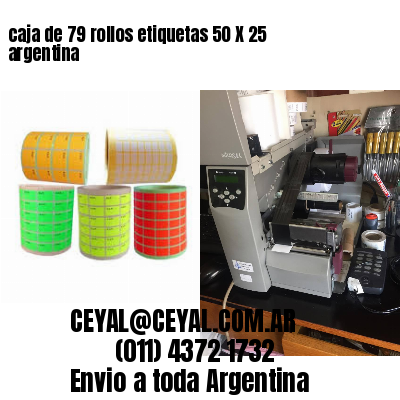 caja de 79 rollos etiquetas 50 X 25 argentina