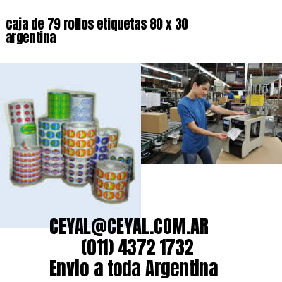 caja de 79 rollos etiquetas 80 x 30 argentina
