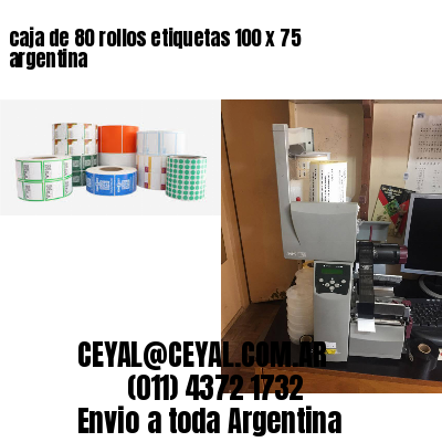 caja de 80 rollos etiquetas 100 x 75 argentina