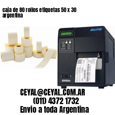 caja de 80 rollos etiquetas 50 x 30 argentina