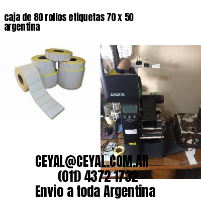 caja de 80 rollos etiquetas 70 x 50 argentina