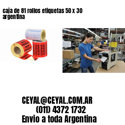caja de 81 rollos etiquetas 50 x 30 argentina