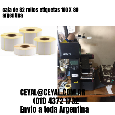 caja de 82 rollos etiquetas 100 X 80 argentina