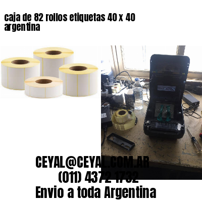 caja de 82 rollos etiquetas 40 x 40 argentina