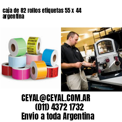 caja de 82 rollos etiquetas 55 x 44 argentina