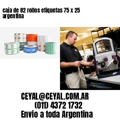 caja de 82 rollos etiquetas 75 x 25 argentina