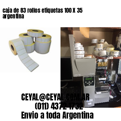 caja de 83 rollos etiquetas 100 X 35 argentina