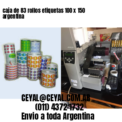 caja de 83 rollos etiquetas 100 x 150 argentina