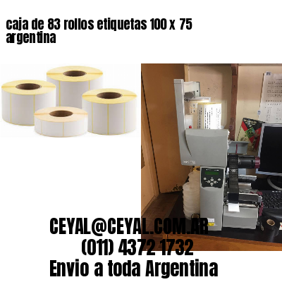 caja de 83 rollos etiquetas 100 x 75 argentina