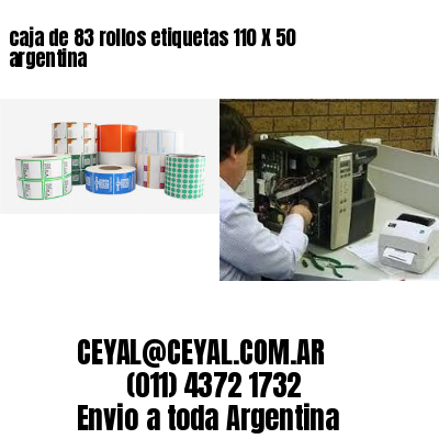 caja de 83 rollos etiquetas 110 X 50 argentina