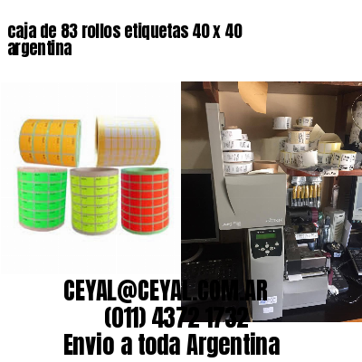 caja de 83 rollos etiquetas 40 x 40 argentina