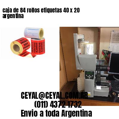 caja de 84 rollos etiquetas 40 x 20 argentina