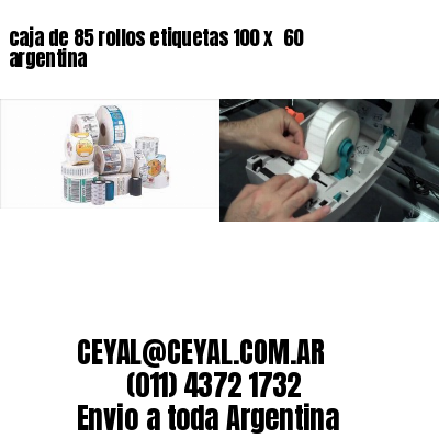 caja de 85 rollos etiquetas 100 x  60 argentina