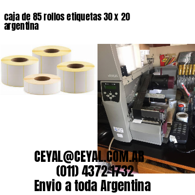 caja de 85 rollos etiquetas 30 x 20 argentina