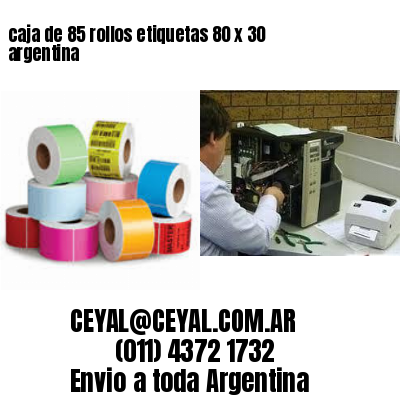 caja de 85 rollos etiquetas 80 x 30 argentina