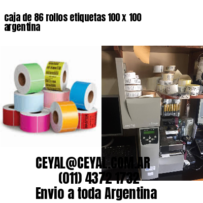 caja de 86 rollos etiquetas 100 x 100 argentina