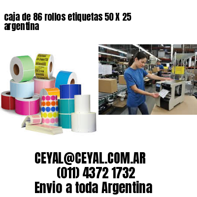 caja de 86 rollos etiquetas 50 X 25 argentina