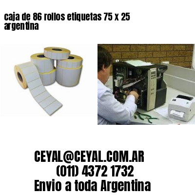 caja de 86 rollos etiquetas 75 x 25 argentina