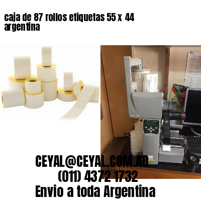 caja de 87 rollos etiquetas 55 x 44 argentina