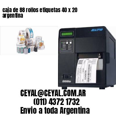 caja de 88 rollos etiquetas 40 x 20 argentina