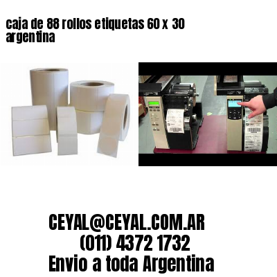 caja de 88 rollos etiquetas 60 x 30 argentina