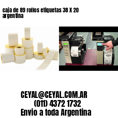 caja de 89 rollos etiquetas 38 X 20 argentina
