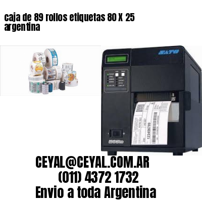caja de 89 rollos etiquetas 80 X 25 argentina