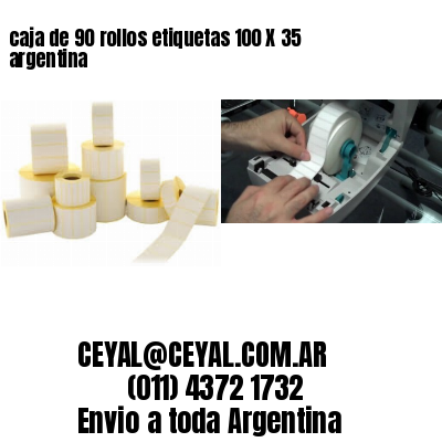 caja de 90 rollos etiquetas 100 X 35 argentina
