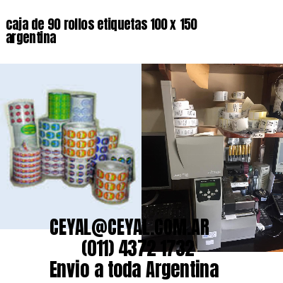 caja de 90 rollos etiquetas 100 x 150 argentina