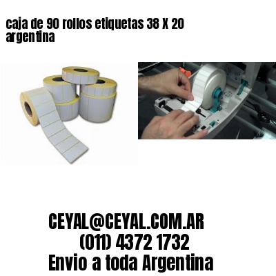 caja de 90 rollos etiquetas 38 X 20 argentina