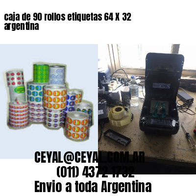 caja de 90 rollos etiquetas 64 X 32 argentina