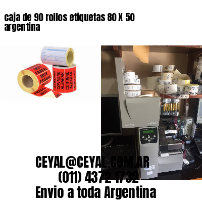 caja de 90 rollos etiquetas 80 X 50 argentina