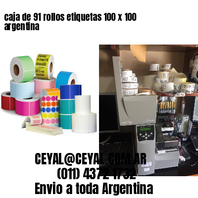 caja de 91 rollos etiquetas 100 x 100 argentina