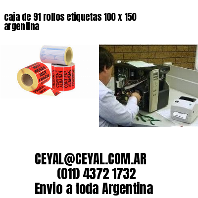 caja de 91 rollos etiquetas 100 x 150 argentina