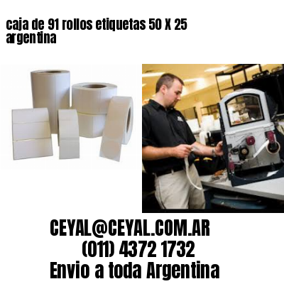 caja de 91 rollos etiquetas 50 X 25 argentina
