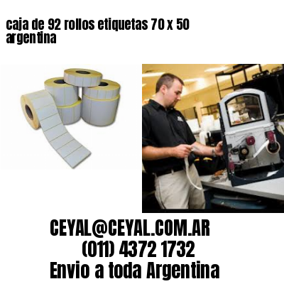 caja de 92 rollos etiquetas 70 x 50 argentina