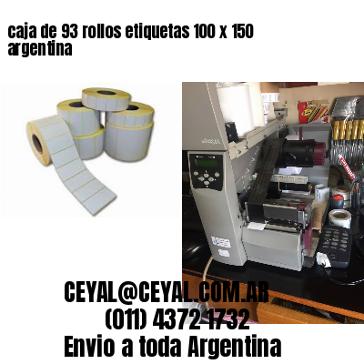 caja de 93 rollos etiquetas 100 x 150 argentina