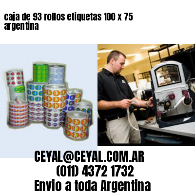 caja de 93 rollos etiquetas 100 x 75 argentina