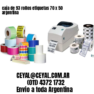 caja de 93 rollos etiquetas 70 x 50 argentina