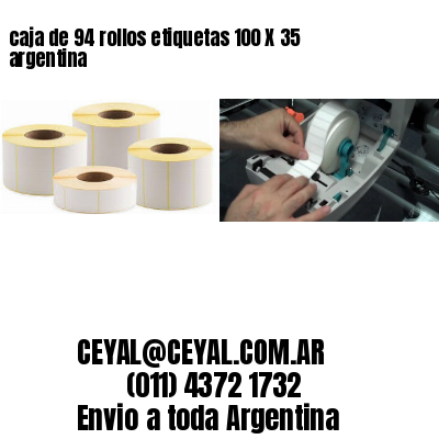 caja de 94 rollos etiquetas 100 X 35 argentina