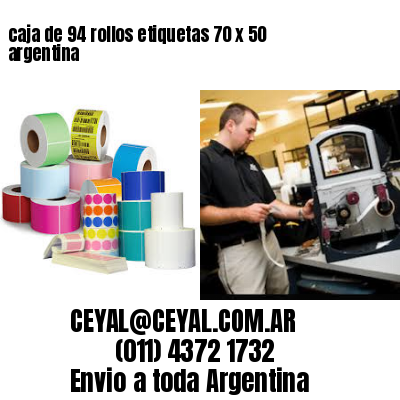 caja de 94 rollos etiquetas 70 x 50 argentina
