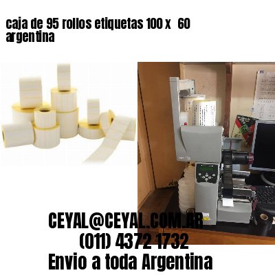 caja de 95 rollos etiquetas 100 x  60 argentina