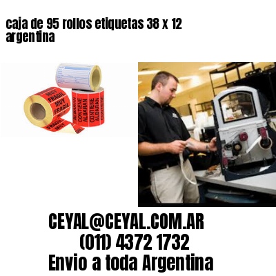 caja de 95 rollos etiquetas 38 x 12 argentina