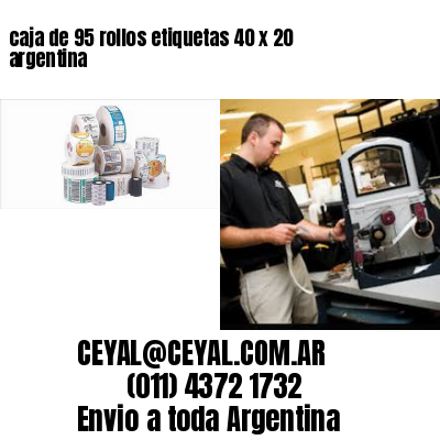 caja de 95 rollos etiquetas 40 x 20 argentina