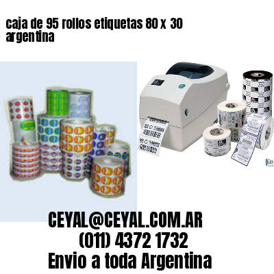caja de 95 rollos etiquetas 80 x 30 argentina