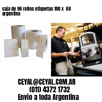 caja de 96 rollos etiquetas 100 x  60 argentina