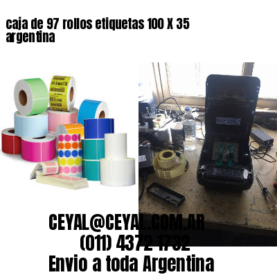 caja de 97 rollos etiquetas 100 X 35 argentina