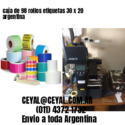 caja de 98 rollos etiquetas 30 x 20 argentina